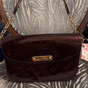 Louis Vuitton Dark Brown Patent Shoulder Bag